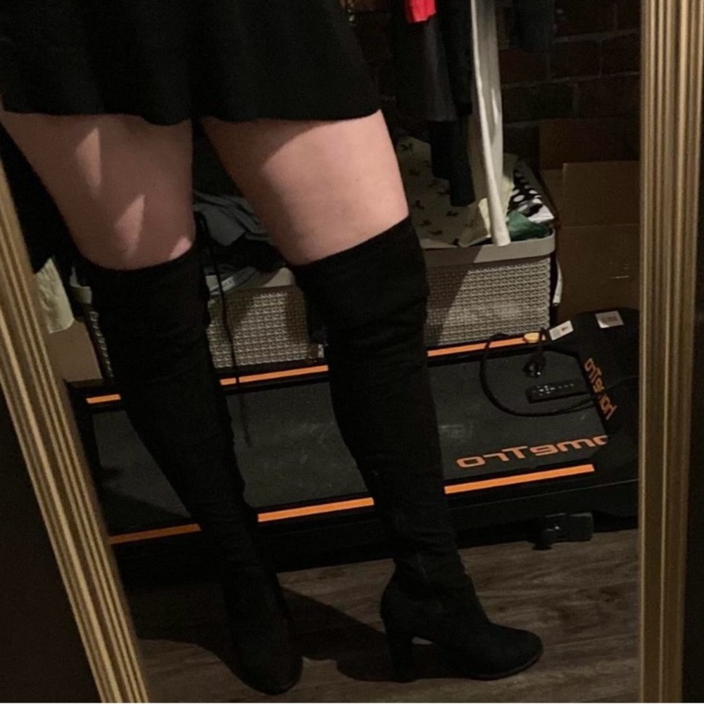 DbDk Fashion Black Over-the-Knee Boots